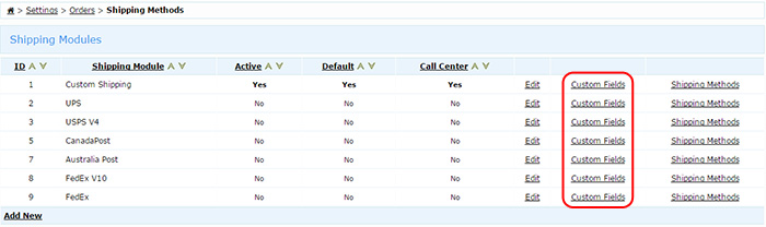 Custom Fields in Shipping Methods