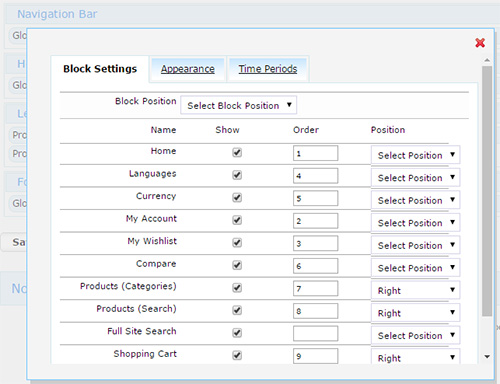 Navigation Bar Settings