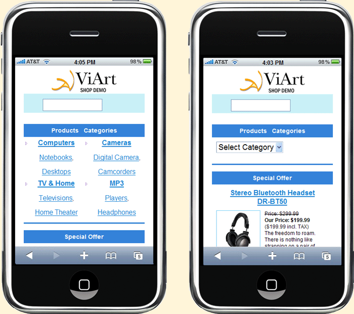 ViArt Shop Mobile Version