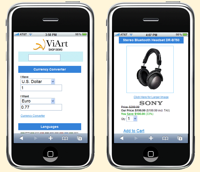 ViArt Shop Mobile Version
