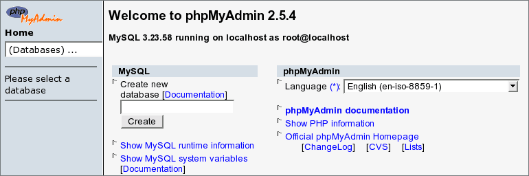 PhpMyAdmin